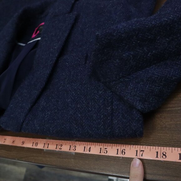 J. Crew Long Parke Wool Blazer Womens 2 Navy Professional Office Career Preppy - Picture 16 of 16